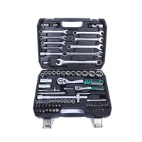 Kit d'outils mécaniques 82 pièces : Jeu de clés à cliquet et douilles en acier, outils de réparation automobile, boîte à outils domestique, kits de tournevis