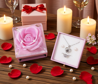 Konservierte Trockenblumen Großhandel Schmuckbox Ewige Rose Geschenkset Fabrikpreis Langlebig 3-5 Jahre Muttertag Abschlussfeier