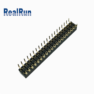 Komponen elektronik OEM 2.54 2.0 1.27 1.0 0.8mm Pin perempuan Header masuk Ganda DIP SMT Pcb 2.0mm Headers kawat rumah - Product Image 2