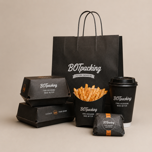 Cajas de Papel para Hamburguesas Francesas con Logotipo Personalizado, Cajas de Embalaje para Comida para Llevar, Aptas para Alimentos - Product Image 3