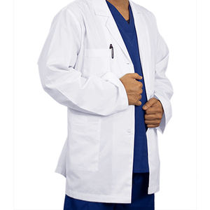 Blouse médicale sur mesure à manches longues, coupe classique, pour adultes, en tissu toile coton-polyester, usage hospitalier - Product Image 6