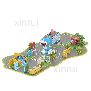 डेकेयर में टॉडलर्स के लिए एक शैक्षिक यातायात सुरक्षा खेल शहर, एक हाथ से सीखने के माध्यम से खेलने का अनुभव प्रदान करता है। - Product Image 4