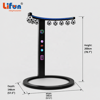 LIFUN Machine de jeu de réflexe rapide à monnayeur, 10 balles suspendues en métal, pour enfants, usage intérieur, 1 an, anglais