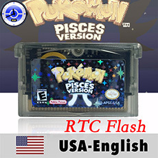 Cartouche de jeu RTC Flash USA English INCLEMENT EMERALD light platinum pisces quetzal shiny gold sigma pour GBA - Product Image 5