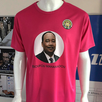 T-shirt personnalisé avec impression par sublimation du drapeau d'Haïti chemise vêtements polyester T-shirt électoral T-shirt de campagne T-shirt promotionnel