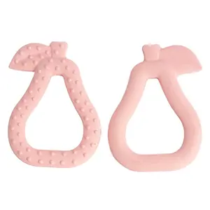 Chewable Silicone Baby Teether Silicone Baby Soothing Teething Chewy Toy For Baby Pear Shape