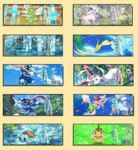 Nouvelle série Poke <span class=keywords><strong>Monna</strong></span> acrylique billets Stubs Collection jouets Rare Pikachu Charmander Laser billets jeu de cartes jouant pour enfant - Product Image 6