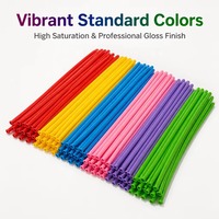 Lot de 100 ballons de modélisation en latex mat 260, épais, pastel, pour torsion d'animaux et de fleurs, fournitures de fête DIY, vente en gros
