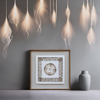 Vente en gros directe du fabricant Cadres de boîte d'art muraux carrés respectueux de l'environnement pour la décoration intérieure avec des œuvres d'art en papier