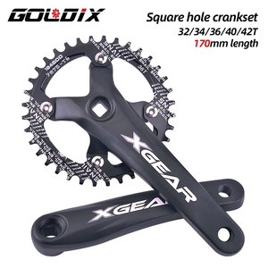 ชุดจานจักรยาน GOLDIX Cruisers Square Hole <span class=keywords><strong>XGEAR</strong></span> 104BCD จานเดี่ยว ผลิตจากอลูมิเนียมอัลลอยด์ ความยาว 170 มม. ขนาด 32-42 ฟัน - Product Image 3