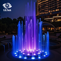 Fuente Pequeña de Acero Inoxidable para Jardín Exterior, Diseño Moderno 2026, con Luz RGB Musical y Danzante, Fácil Instalación para Patio Trasero