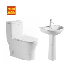 WC à prix avantageux, sanitaires de salle de bain, toilette occidentale monobloc avec lavabo intégré - Product Image 1