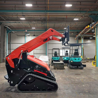 Mini chargeuse sur pneus V1000, moteur diesel Kubota, petite chargeuse sur chenilles/sur roues avec godet