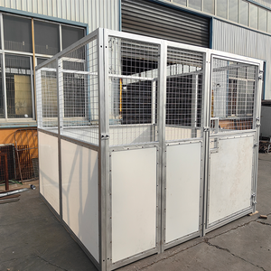 Structure de <span class=keywords><strong>box</strong></span> pour <span class=keywords><strong>chevaux</strong></span> <span class=keywords><strong>en</strong></span> métal galvanisé à chaud, robuste et portable, <span class=keywords><strong>kit</strong></span> de <span class=keywords><strong>box</strong></span> préfabriqué avec panneau de verrouillage sécurisé - Product Image 1