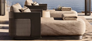 Conjunto de Sofás Contemporáneos para Exteriores con Mesa para Fogatas, Ratán PE Resistente a los Rayos UV, Cojines Impermeables, Muebles de Jardín - Product Image 4