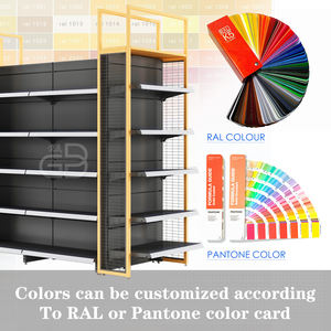 <span class=keywords><strong>OEM</strong></span> 헤비 듀티 금속 슈퍼마켓 양면 곤돌라 선반 진열대 슈퍼마켓 선반 상점 선반 - Product Image 3