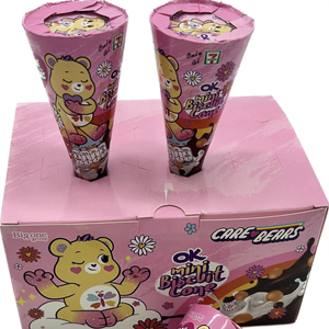 Mini cône de chocolat sucré solide Fun Chocolats de riz croustillants avec biscuit - Product Image 1