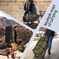 Sac de voyage souple à roulettes Vrtisa 110L extensible à 140L, 32 pouces, pliable, en Oxford, avec 2 roues robustes et 3 grands compartiments