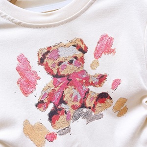 Summer New Girls Cute <strong>Cartoon</strong> Suit Drawstring Short Sleeve Top plus Princess <strong>Skirt</strong> Two-Piece Casual <strong>Print</strong> Pattern Clothes Set - Product Image 5