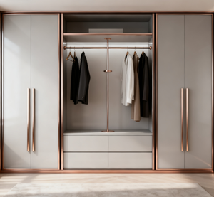 Garde-robe de <span class=keywords><strong>style</strong></span> nordique personnalisable avec design à persiennes pour l'organisation de la chambre à coucher contemporaine et la vie minimaliste - Product Image 5
