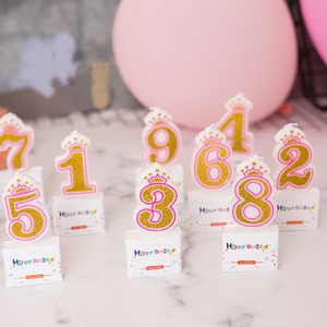 Venta al por mayor sin humo corona lindo pastel decoración 21 <span class=keywords><strong>cumpleaños</strong></span> velas <span class=keywords><strong>foto</strong></span> Beige número 0-9 niños feliz <span class=keywords><strong>40</strong></span> <span class=keywords><strong>cumpleaños</strong></span> velas - Product Image 3