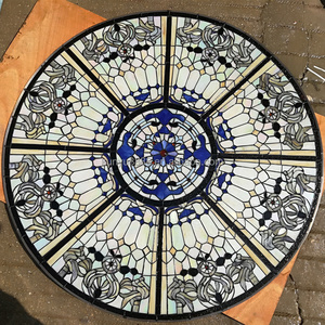 Customize Double Sided Glazing Stained Glass China Tiffany Technique Durable Lighting for Villa Hall Dinning Room - Product Image 5