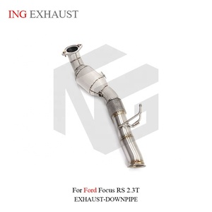 ING <span class=keywords><strong>Tubo</strong></span> <span class=keywords><strong>di</strong></span> <span class=keywords><strong>Scarico</strong></span> Dritto in Acciaio Inox per Ford Focus RS 2.3T, Alta Qualità con Scudo Termico, Parti Auto Performance - Product Image 3