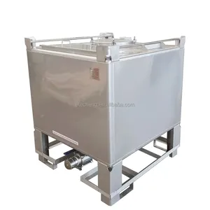 1000L 1300L paslanmaz çelik gıda kozmetik IBC konteyner sıvı kimyasal hazırlama depolama tankı özelleştirmek