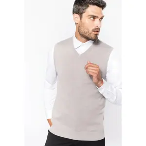 Chaleco con cuello en V para hombre, merchandising personalizado - Product Image 1