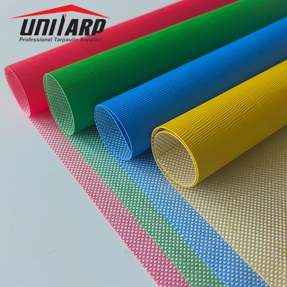 Kain terpal berlapis PVC Anti selip 610GSM 650GSM untuk matras Gym Tatami Judo, matras GYM