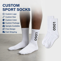 Chaussettes de sport mi-mollet personnalisées avec logo pour jeunes, ajustement universel, anti-transpiration, pour rugby, volleyball, course à pied