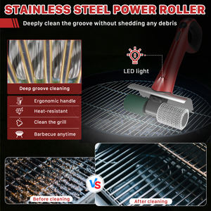 Brosse de nettoyage électrique pour barbecue à couple élevé avec 3 têtes interchangeables, chargement Type-C - Product Image 3