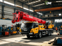 Grue mobile sur camion SANY STC250C5-8 d'occasion, 25 tonnes, flèche de 33,5 m, grue de construction hydraulique avec pompe à engrenages et roulement, modèle 2020