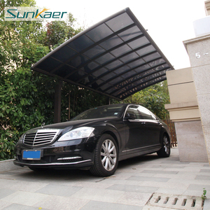 Abri de jardin en métal et aluminium Sunkaer pour vélos et voitures, abri de voiture extérieur, auvent imperméable - Product Image 6