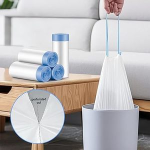 Huamaohengchun60 Count White Drawstring Bags for Home Use Thickened Bags Small Drawstring Bag for Bathroom, <b>Bedroom</b> - Product Image 2