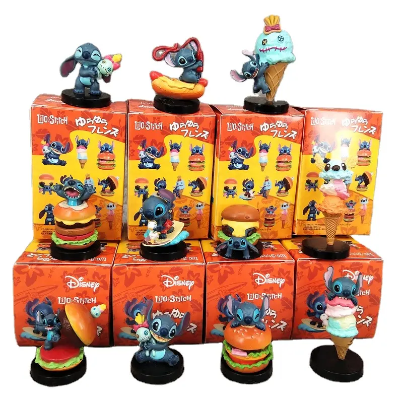 Cartoon Character Stitch Figurine Ornaments Stitch Blind Box Toy Claw Machine Blind Box For Kids