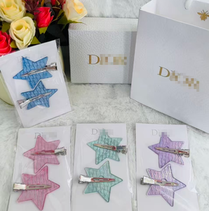 Barrettes à cheveux Y2K pastel en forme d'étoile, pinces à cheveux texturées multicolores, jolies épingles latérales pour filles, idéales pour le quotidien - Product Image 1