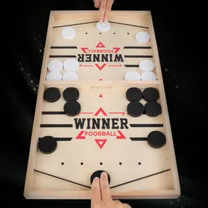 Vente chaude Catapulte Échecs En Bois De Bureau Mini Hockey Jeu De Table 2 Joueurs Bataille jouets Famille jeu interactif jeu d'échecs pour les enfants