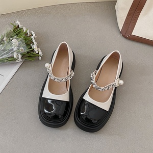Elegantes Zapatos Mary Jane <span class=keywords><strong>de</strong></span> Suela Gruesa para Mujer, Nuevos Mocasines Negros <span class=keywords><strong>de</strong></span> Estilo Británico con Punta Redonda, Transpirables para Verano 2024 - Product Image 6