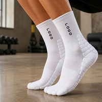Chaussettes de sport professionnelles avec logo personnalisé, chaussettes en coton à compression de la voûte plantaire, broderie personnalisée pour les articles de marque et les vêtements de sport