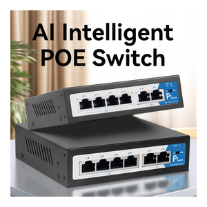 Commutateur Ethernet GIANTECH GT-106T AI 6 ports PoE 48V 100M RJ45 IEEE802.3af Half/Duplex 3 broches compact en métal pour entreprise - Product Image 3