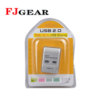 FJGEAR Laris Manis Tahan Lama Berkualitas Tinggi 2 Perangkat Komputer Berbagi Otomatis USB 2.0 Switch 1 Perangkat Berbagi Printer Aksesoris Audio Video