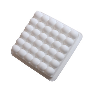 White Silicone Mousse Mold 36 Cavity Semi Circular Bun Shape Baking Tool For Chocolate Cake DIY Pastry Making 21.5x21.5x5cm - Product Image 5