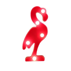 Lampu malam dekorasi Natal flamingo lampu antik kaktus mini lampu pemodelan LED kartun lucu Festival