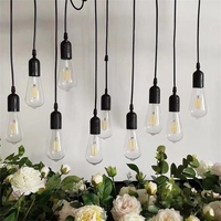 Fabricant Professionnel Nouvelle Décoration de Mariage Créative Vintage Lustre à 10 Ampoules Edison pour Ambiance Romantique