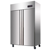 Restaurant commercial Réfrigérateur vertical en acier inoxydable pour légumes Congélateur de viande fraîche Congélateurs verticaux à refroidissement par air direct