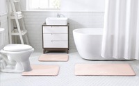 Petit tapis en peluche doux de luxe tapis de bain en mousse à mémoire de forme extra épais tapis de salle de bain en velours absorbant antidérapant super confortable