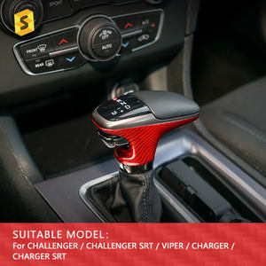 ES N-TZZ-190 In Fibra <span class=keywords><strong>di</strong></span> Carbonio Pomello Del Cambio del Cambio <span class=keywords><strong>di</strong></span> Stile Testa Caricatore Della Copertura Per Dodge Challenger SRT Viper SRT - Product Image 6