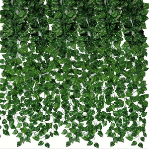 Ning Chen Artificial Ivy Vines <b>Wall</b> Hanging Silk Greenery <b>Decor</b> for Indoor Outdoor Use - Product Image 1