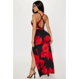 Customized Style Solid Mini Lace Asymmetrical Side Slit Scoop Neck <b>Spaghetti</b> <b>Straps</b> Women Sexy Casual Elegant Dress - Product Image 1